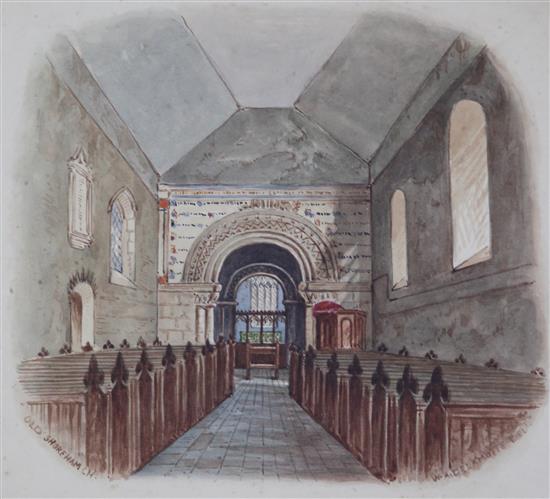 William Delamotte St Marys Church, Shoreham By Sea largest 23 x 30cm, unframed